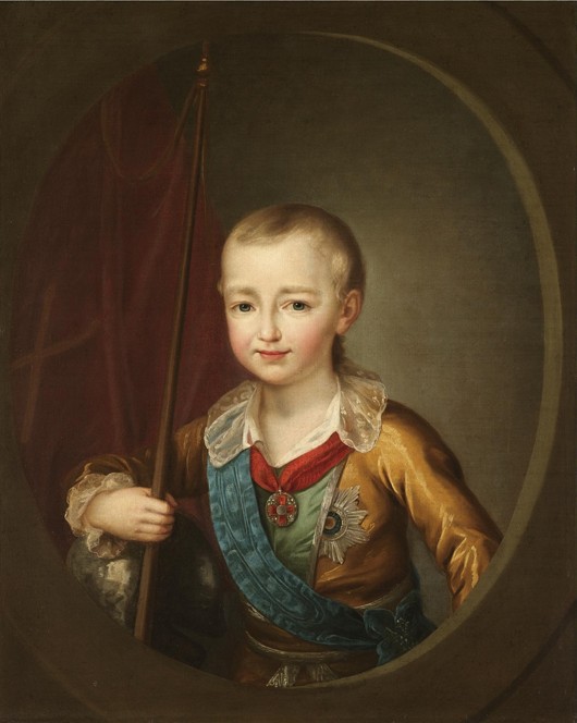 Portrait of Grand Duke Alexander Pavlovich (Alexander I) as Child à Dimitrij Grigorjewitsch Lewizkij