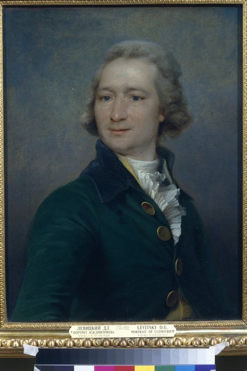Portrait of the poet Ivan Ivanovich Dmitriev (1760-1837) à Dimitrij Grigorjewitsch Lewizkij