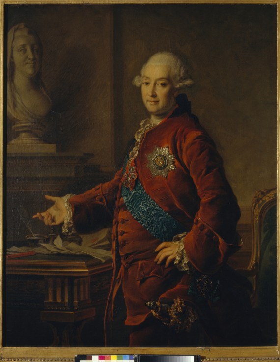 Portrait of Vice-Chancellor Prince Alexander Mikhaylovich Golitsyn (1723-1807) à Dimitrij Grigorjewitsch Lewizkij