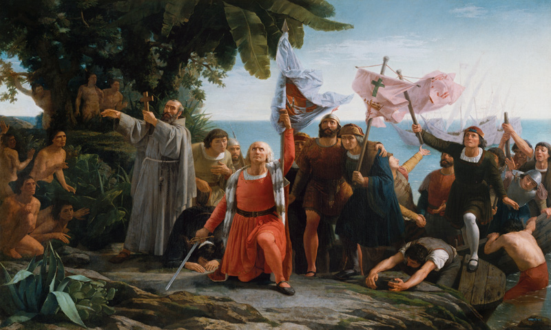 The First Landing of Christopher Columbus (1450-1506) in America à Dioscoro Teofilo Puebla Tolin