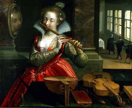 Allegory of Music (the Fluteplayer) à Dirk de Quade van Ravesteyn