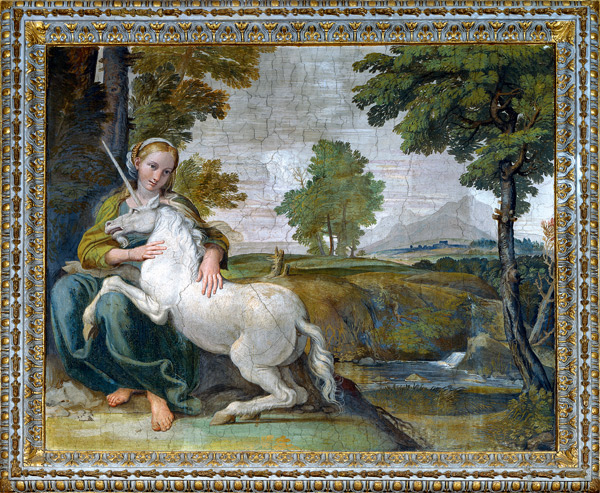 Domenichino / Maiden and Unicorn / 1602 à Domenichino (alias Domenico Zampieri)