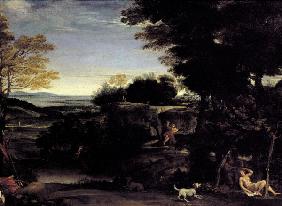 Domenichino /Landscape w.Sylvia & Satyr