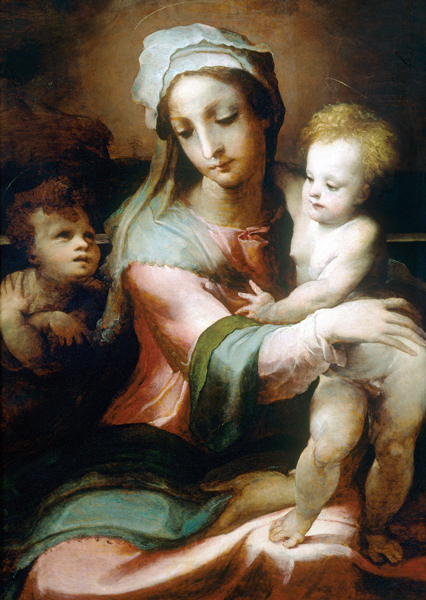 Madonna and child with infant John the Baptist à Domenico Beccafumi