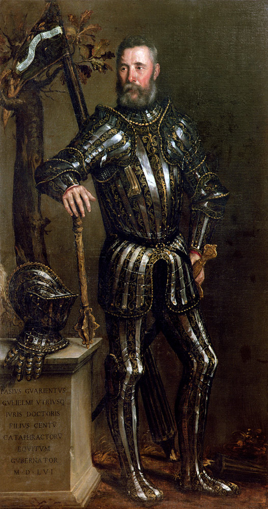 Portrait of Pase Guarienti (1500-c.63), Venetian knight and noble à Domenico Brusasorci