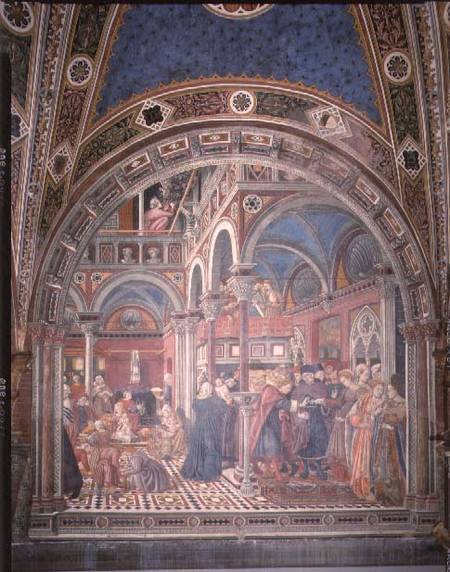 Marriage of the Foundlings (fresco) à Domenico  di Bartolo