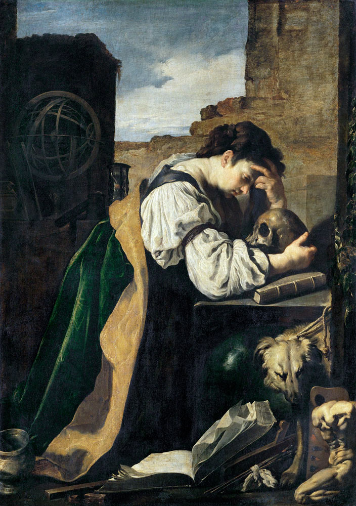 Domenico Feti / Melancholy / Painting à Domenico Fetti