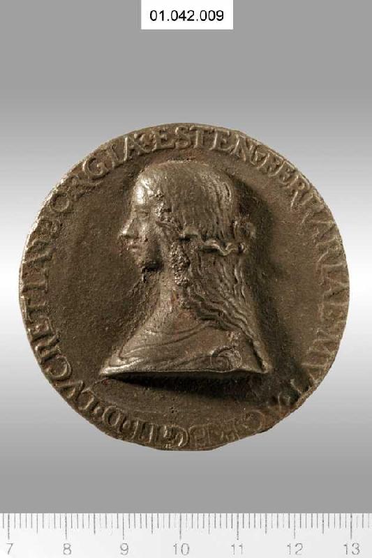 Medaille auf Lucretia de' Medici. Münzstand Ferrara 1558 (siehe auch Bildnummer 35362) à Domenico Poggini