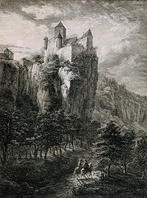Le château Prunn à Altmühltal à Domenico Quaglio