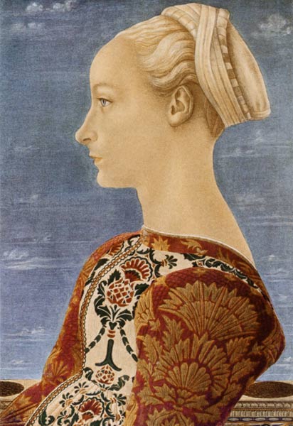 Image de profil d'une jeune dame à Domenico Veneziano
