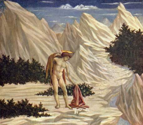 Saint Jean dans le désert à Domenico Veneziano