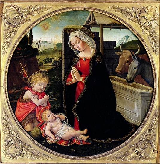 Madonna and Child with St. John the Baptist à Domenico (Domenico Bigordi) Ghirlandaio