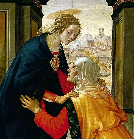 The Visitation, 1491 (detail of 192460) à Domenico (Domenico Bigordi) Ghirlandaio