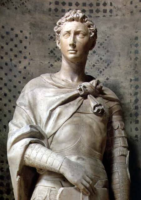 St. George, detail of head and torso à Donatello