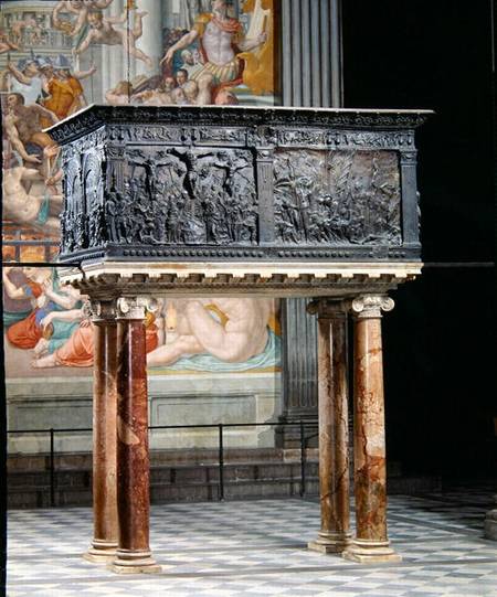 Pulpit from the south side of the nave à Donatello