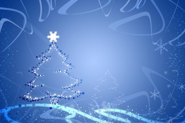 blaue illustration zu weihnachten à Doreen Salcher
