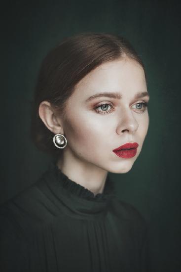 Portrait of redhead woman