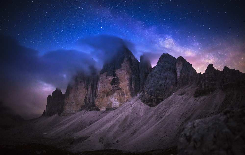 Tre Cime de Lavaredo at night à Dr. Nicholas Roemmelt