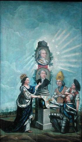 France Receiving the Wishes of the Nation from the Three Orders and presenting them to Louis XVI (17