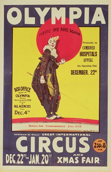Bertram Mills circus poster à Dudley Hardy