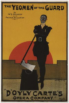Poster for the Oper The Yeomen of the Guard by Gilbert and Sullivan