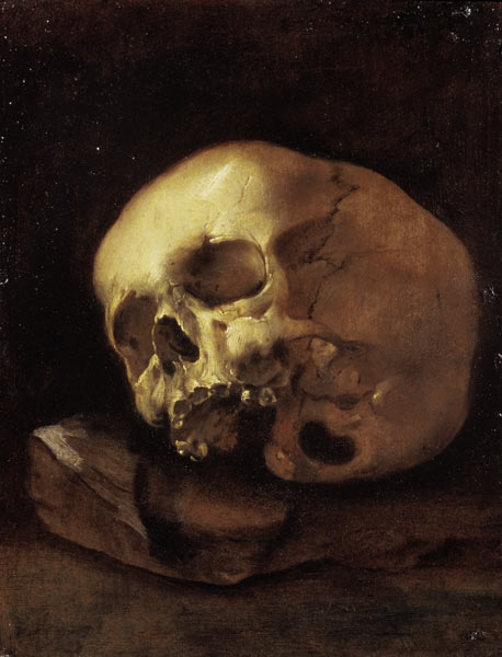 A skull à École néerlandaise