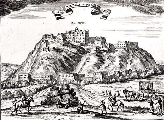 Bietala, fortress of Lama the Great, Kingdom of Lhassa,illustration from ''La Chine illustree'' Atha à École néerlandaise