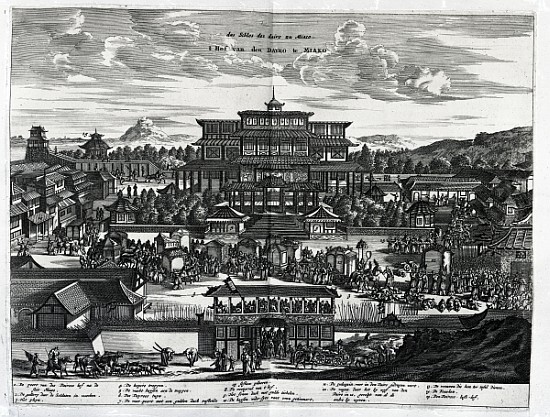 Procession from Macau, an illustration from ''Atlas Chinensis'' by Arnoldus Montanus à École néerlandaise