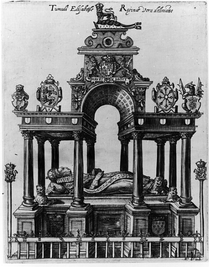 The Tomb of Elizabeth I à École néerlandaise