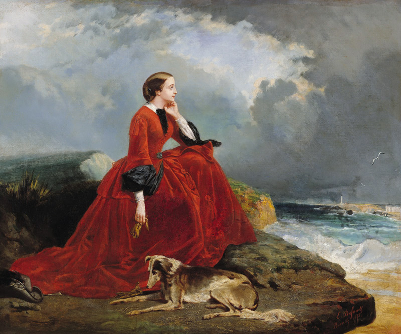 Empress Eugenie (1826-1920) at Biarritz à E. Defonds