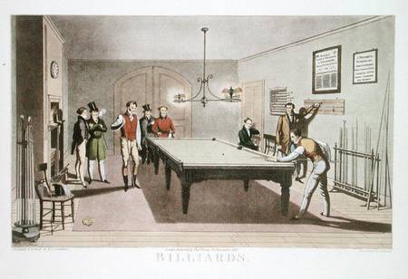 Billiards, engraved by G. Hunt à E. F. Lambert