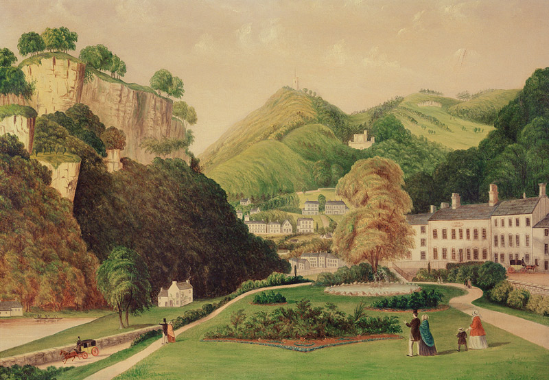 Matlock Bath from the grounds of the Bath Hotel à E. Wray