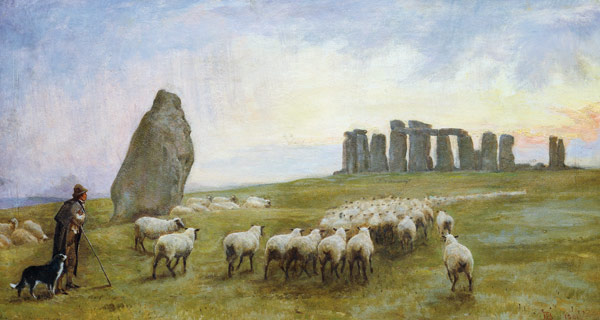 Returning Home, Stonehenge, Wiltshire à Edgar Barclay