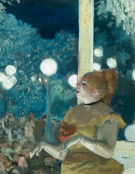 Dans le café-concert à Edgar Degas