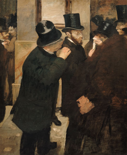 At the Stock Exchange à Edgar Degas