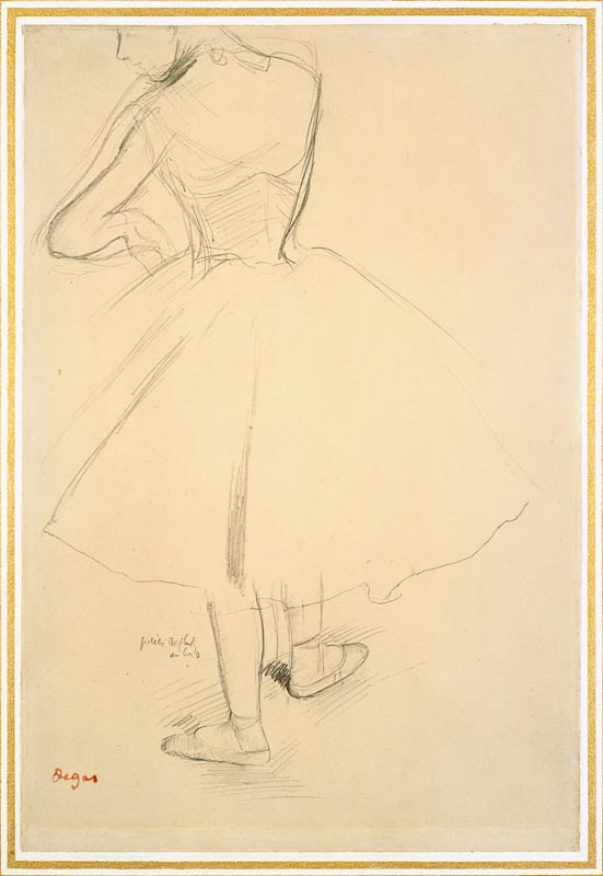 Ballet Dancer from Behind à Edgar Degas