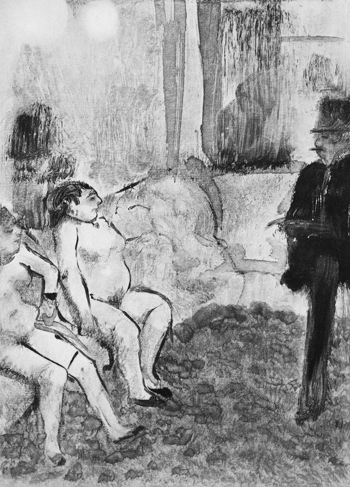 Illustration from 'La Maison Tellier' by Guy de Maupassant à Edgar Degas