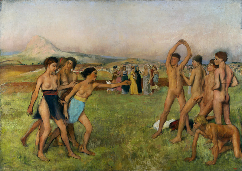 Young Spartans Exercising à Edgar Degas
