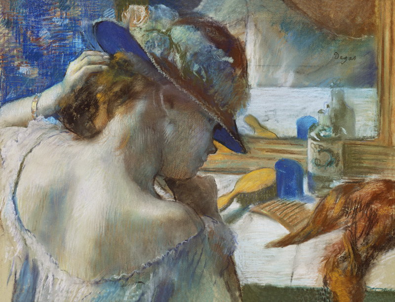 Devant le miroir à Edgar Degas