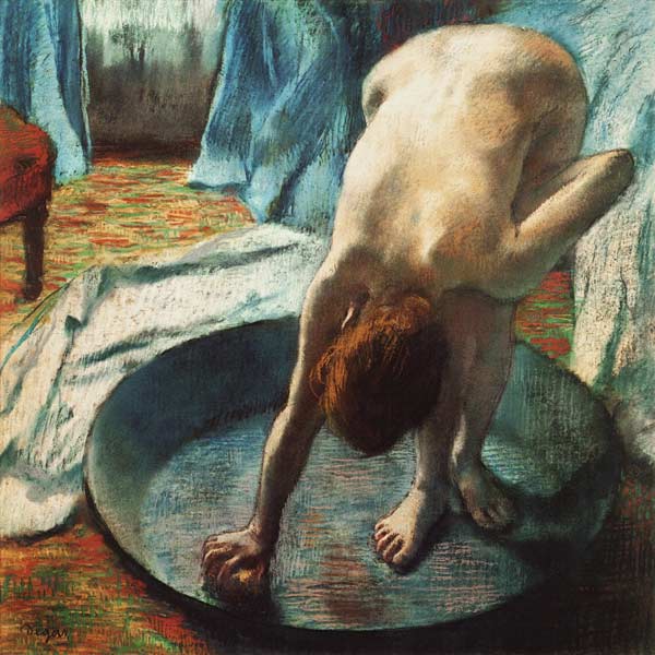 Femme dans la baignoire à Edgar Degas