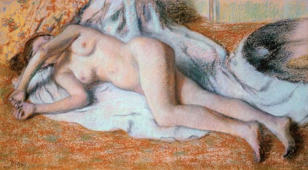 After the Bath or, Reclining Nude à Edgar Degas
