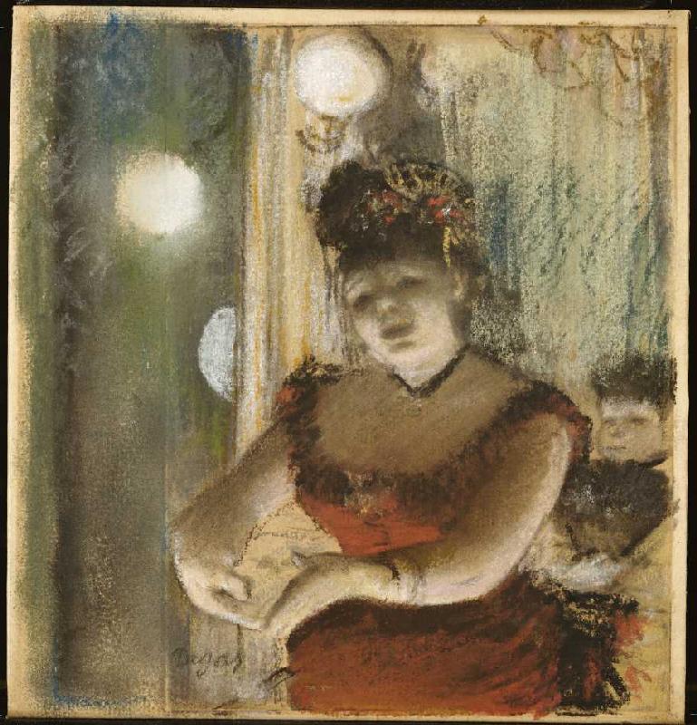 Chanteuse dans le Café à Edgar Degas
