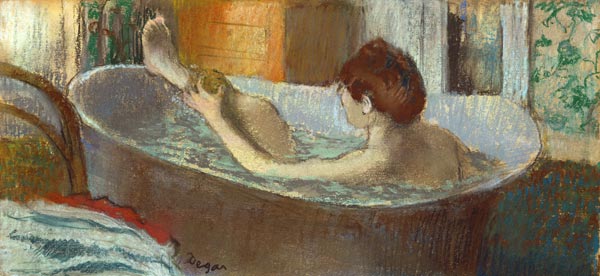 Woman washing her Leg à Edgar Degas