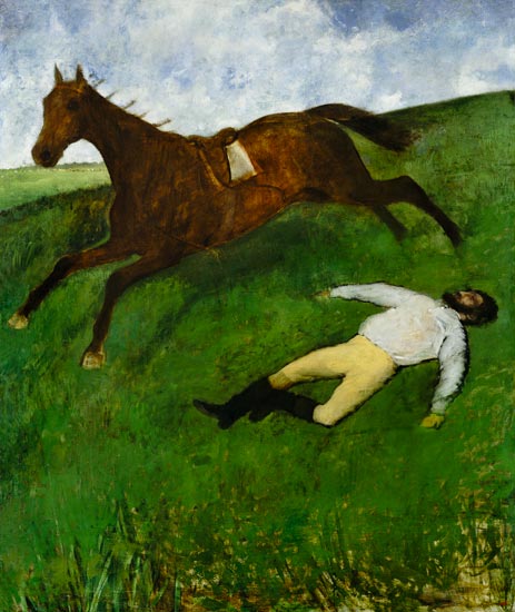 Le Jockey tombé. à Edgar Degas