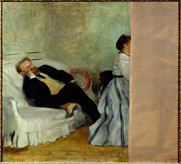 The painter Edouard Manet with his wife Suzanne à Edgar Degas