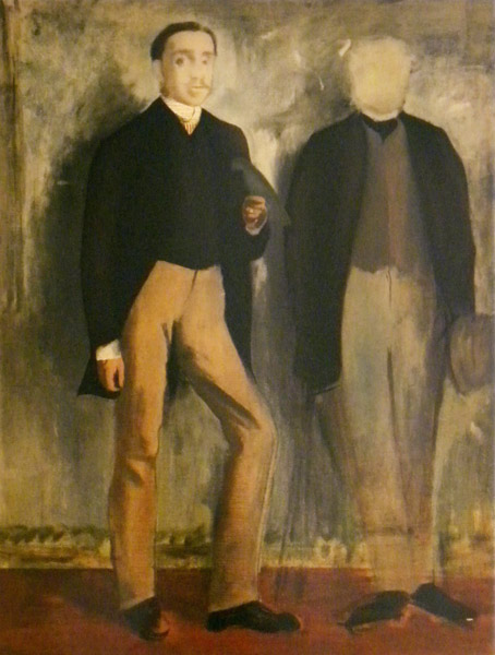 Deux hommes en pied à Edgar Degas