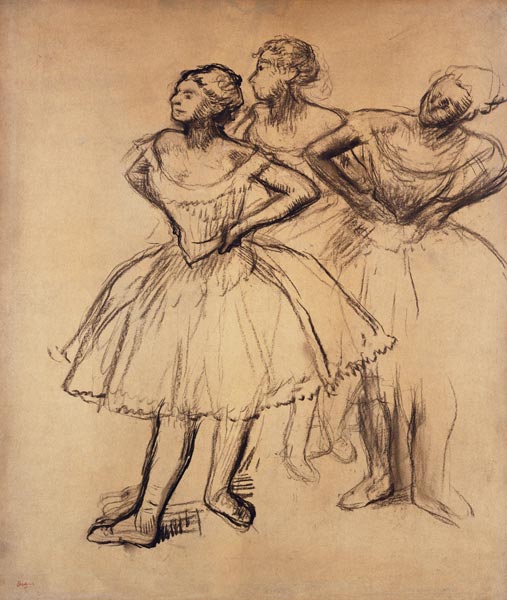 Drei Tänzerinnen (Trois Danseuses). à Edgar Degas