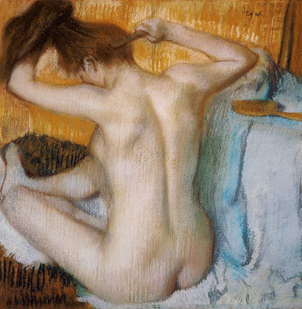 Femme avec leur toilette à Edgar Degas