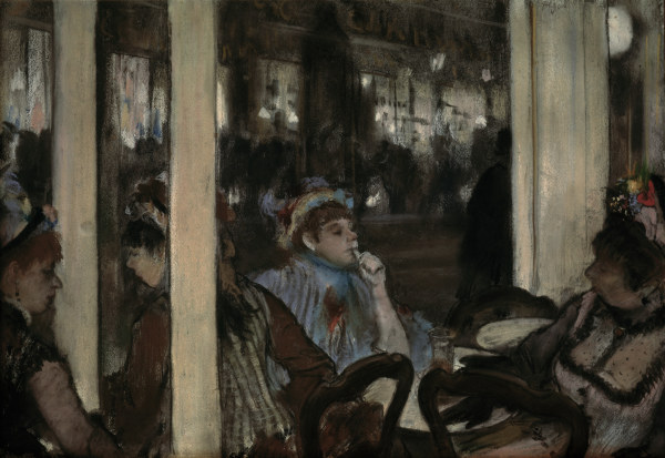 Women on caf?Š terrace à Edgar Degas