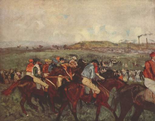 Cavaliers de monsieur avant le commencement à Edgar Degas
